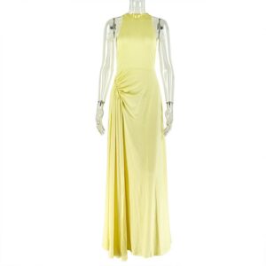 Femme Wrap Robe With A Fitted Waist And Pleated Design