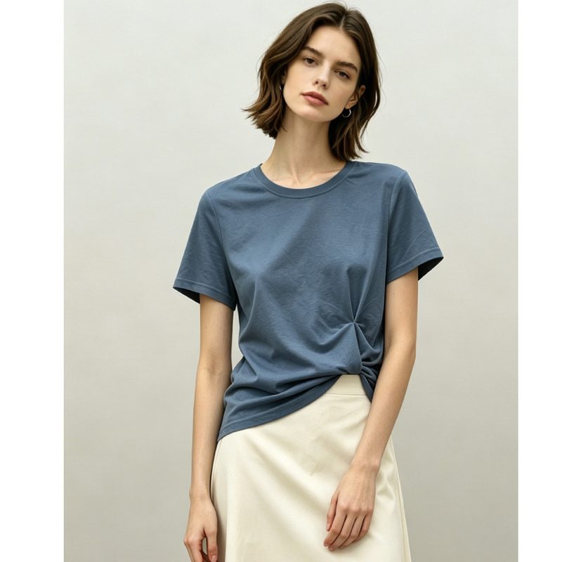 Manches Courtes Top White And Sun-Protective