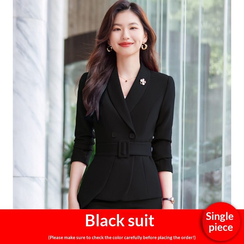 Femme Two-Piece Set Manches Longues Veste And Pantalon