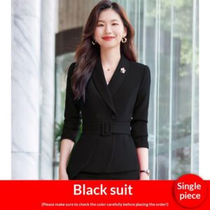 Femme Two-Piece Set Manches Longues Veste And Pantalon