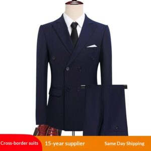 Homme Versatile Double-Breasted Business-Décontracté Suit