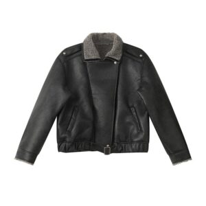 Turn-Down Collar Fur-Lined Thickened Warm Veste Manteau