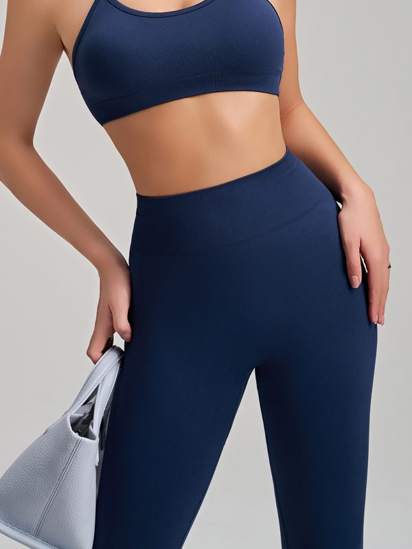 High-Elastic Sans Couture Knit Yoga Pantalon , Peach Hip Lifting Entraînement Leggings For Entraînement, Fitness & Running, Summer Style