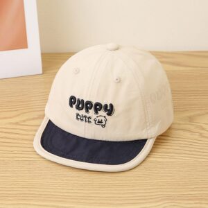 Children'S Multi-Color Edge-Stitching Baseball Casquette With Cartoonish Letter Patterns And Embroidered Flowers, Adjustable, Sweet And Soft Brim, Suitable For Traveling And Shopping