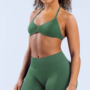 Sans Couture Tight-Fitting Yoga Set With A Strap Bra For Outerwear