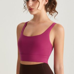 Summer Sports Bra, Shockproof & Respirant Yoga Top With Hollow Cross Straps And Back Beauty Design