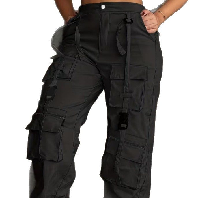 Décontracté Athletic Pantalon Featuring A Drawstring Dual Zippers And Multiple Pockets