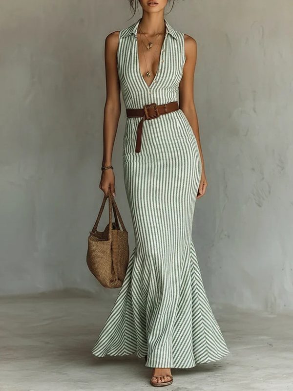 Col V Robe With A Belt