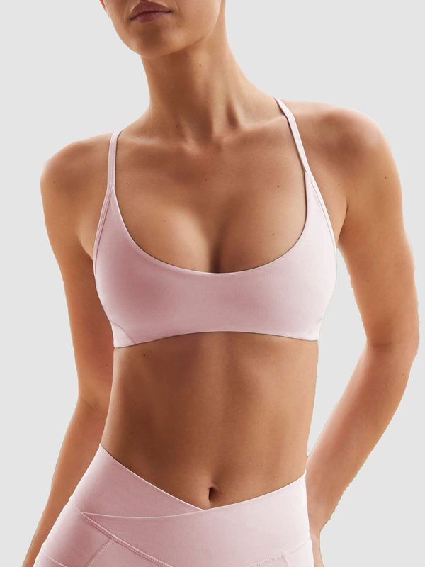 Shock-Absorbing Coupe Ajustée Sports Bra, Hollow Out, Stretchy Tight, Open-Back Design Camisole Tank Top