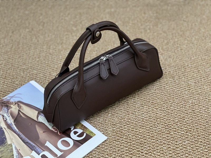 Cross-Border Top-Grain Cowhide Baguette Sac, Single-Shoulder Vintage Sausage Sac, Napa Leather Handbag
