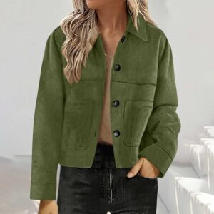 Uni Color Ample Fit Suede Short Veste