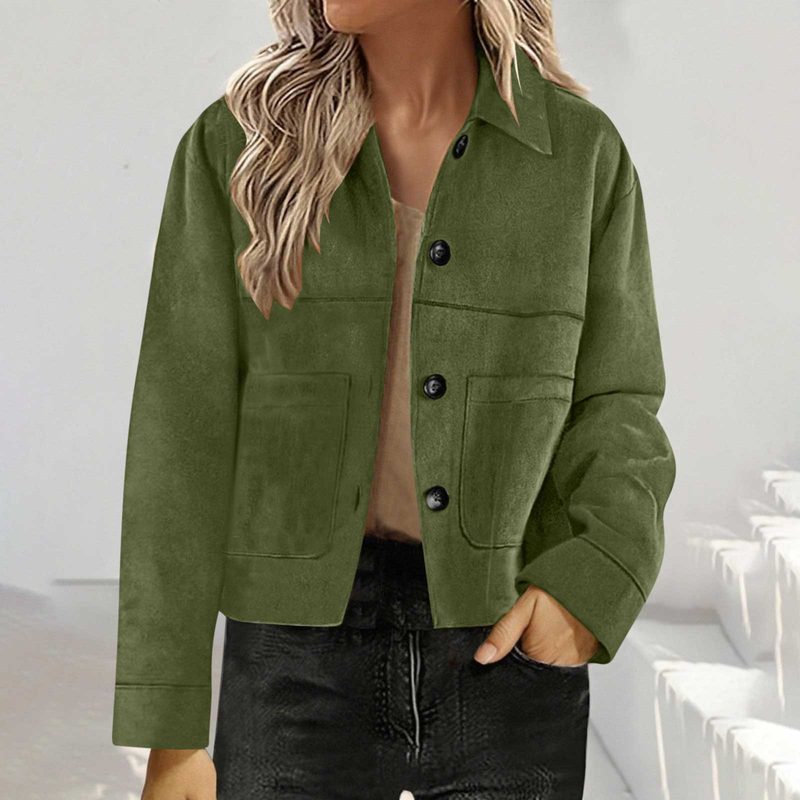 Uni Color Ample Fit Suede Short Veste