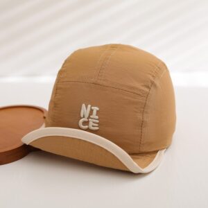 Light And Respirant, Quick-Drying Nice Letter-Stitched Five-Panel Chapeau With Contrasting Edges And Décontracté Design For Children. Outdoor Respirant