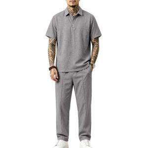 Homme Ample-Fitting Top And Trousers Set