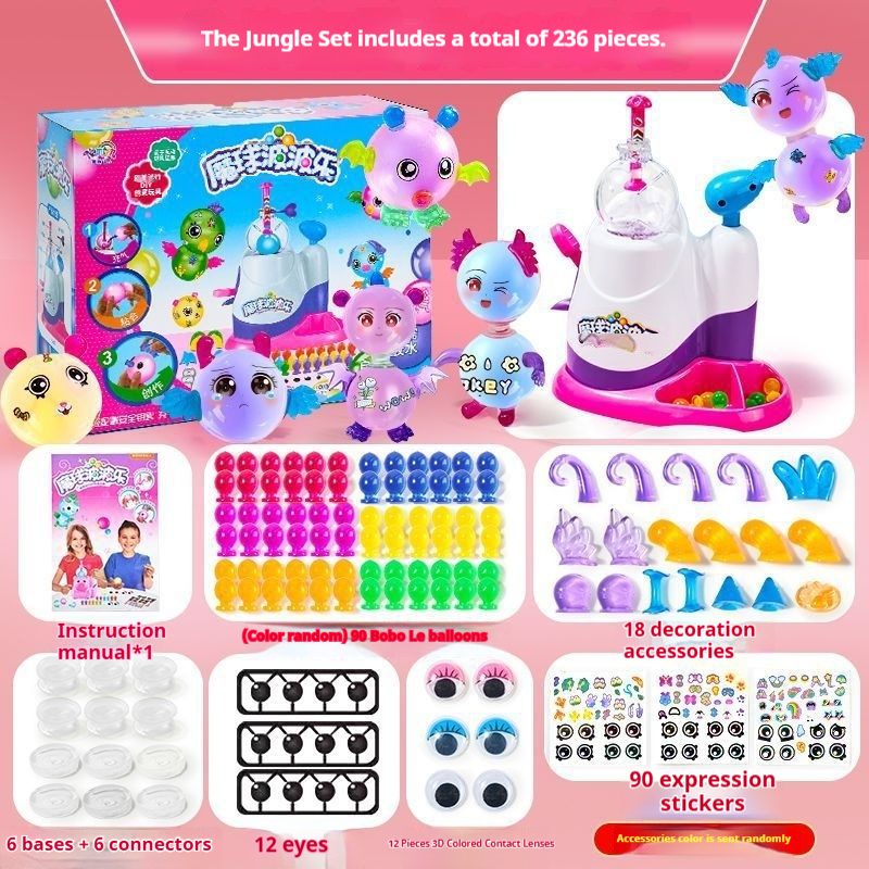 Magic Balloon Inflator Magic Ball Pop-Off Diy Craft Kit Complete Set