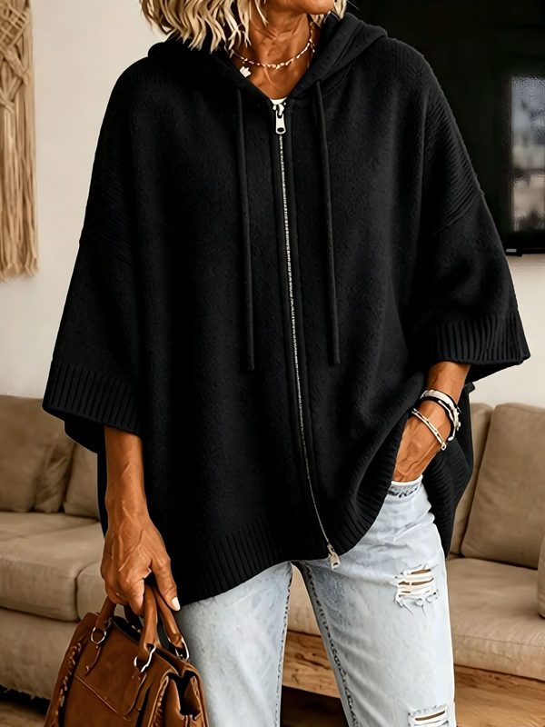 Hooded Drawstring Sweatshirt Sweater
