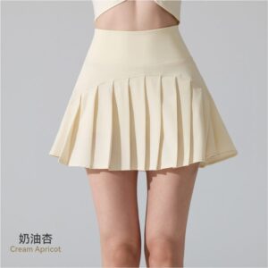 Cross-Border Tennis Jupe, Anti-Exposure, Antibacterial, Naked-Feel Sports Short Jupe, Respirant Running Entraînement Badminton Yoga Fitness Jupe