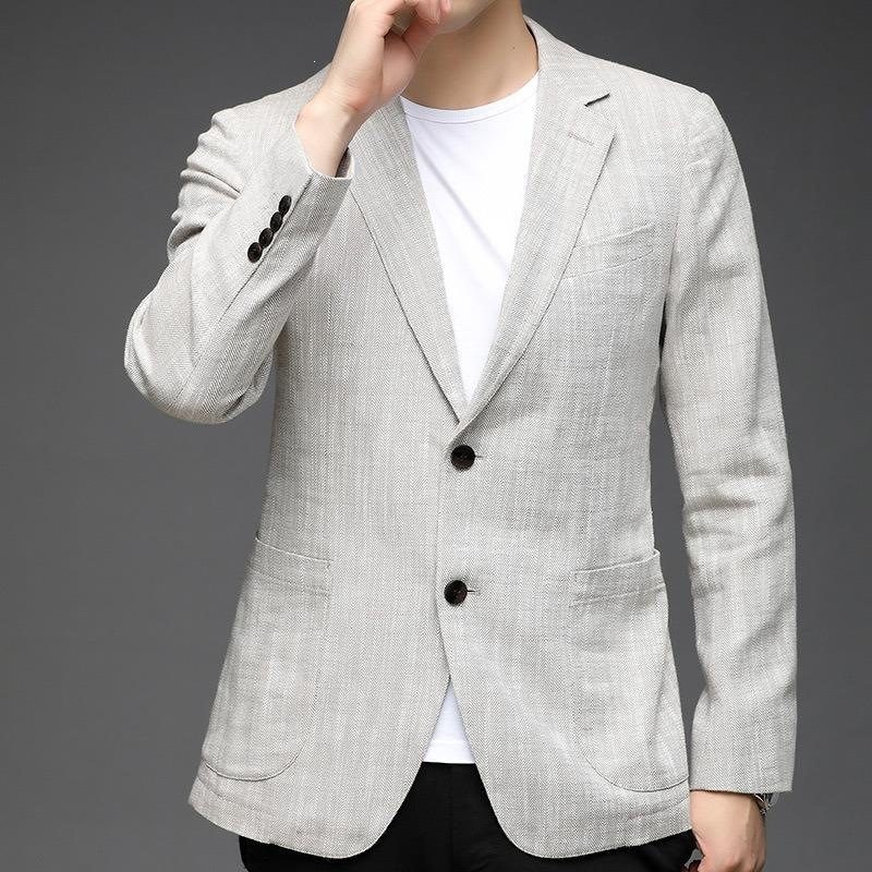 Minimalist Manches Longues Veste With A Homme Suit Collar