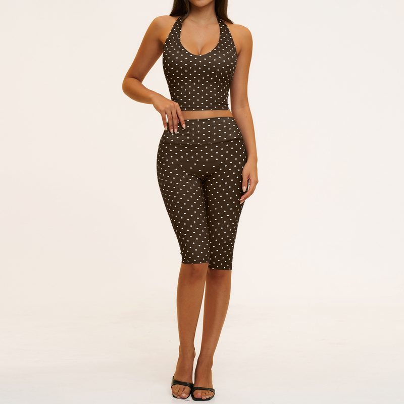 Outdoor Décontracté Chic Imprimé Outfit For Strolling And Commuting