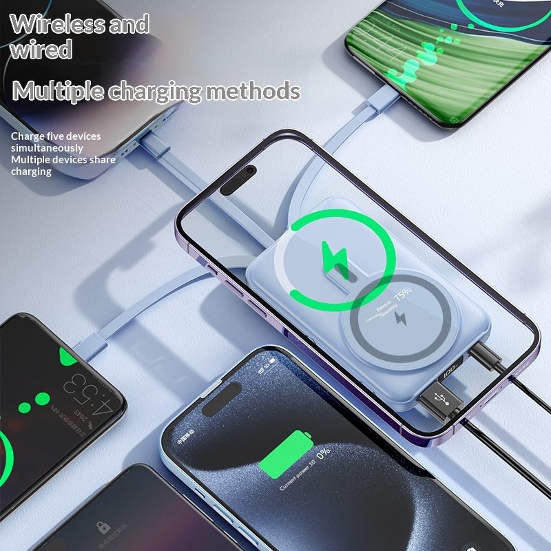 Wireless Charging Magnetic-Suction High-Capacity Power Bank