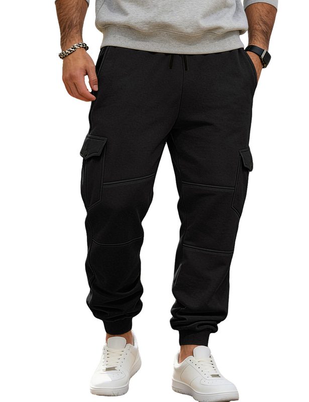 Pantalon Homme Patchwork | Style Workwear Décontracté à Multiples Poches et Cordon de Serrage