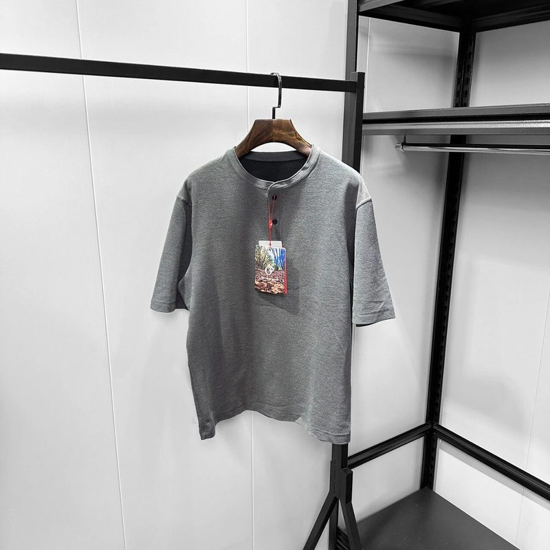 Homme Uni Color Waffle Knit Henley T Shirt 2 Buttons Placket Manches Courtes Respirant Décontracté Daily Entraînement Office Basic T-Shirt Shirts