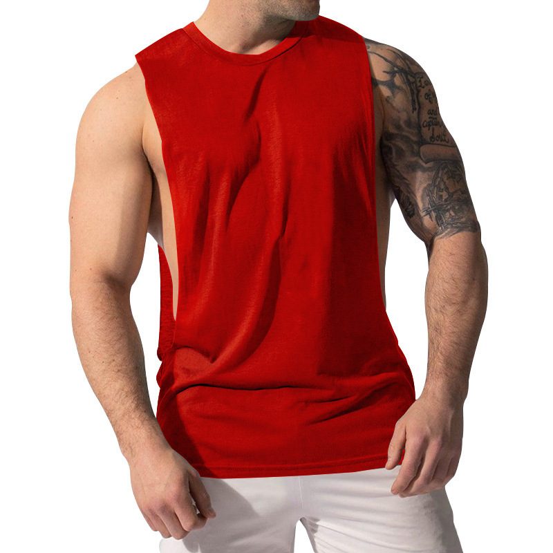 Cross-Border -Selling Summer Versatile Sleeveless Fitness Sports Multi-Color Uni Color Vest