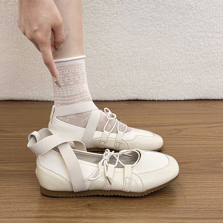 Ballet Style Hidden Wedge Mary Janes, Femme French Vintage Soft Sole Low Cut Flats