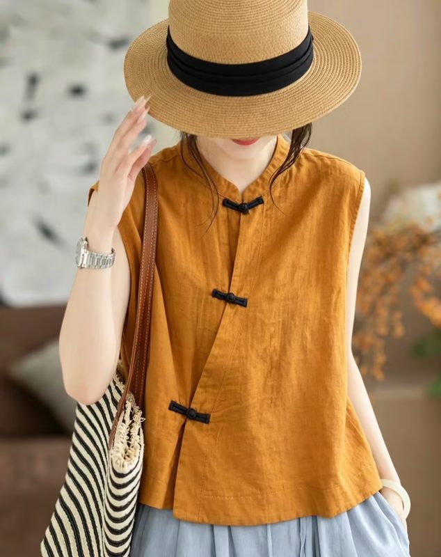 Femme Vest Chic Décontracté Top