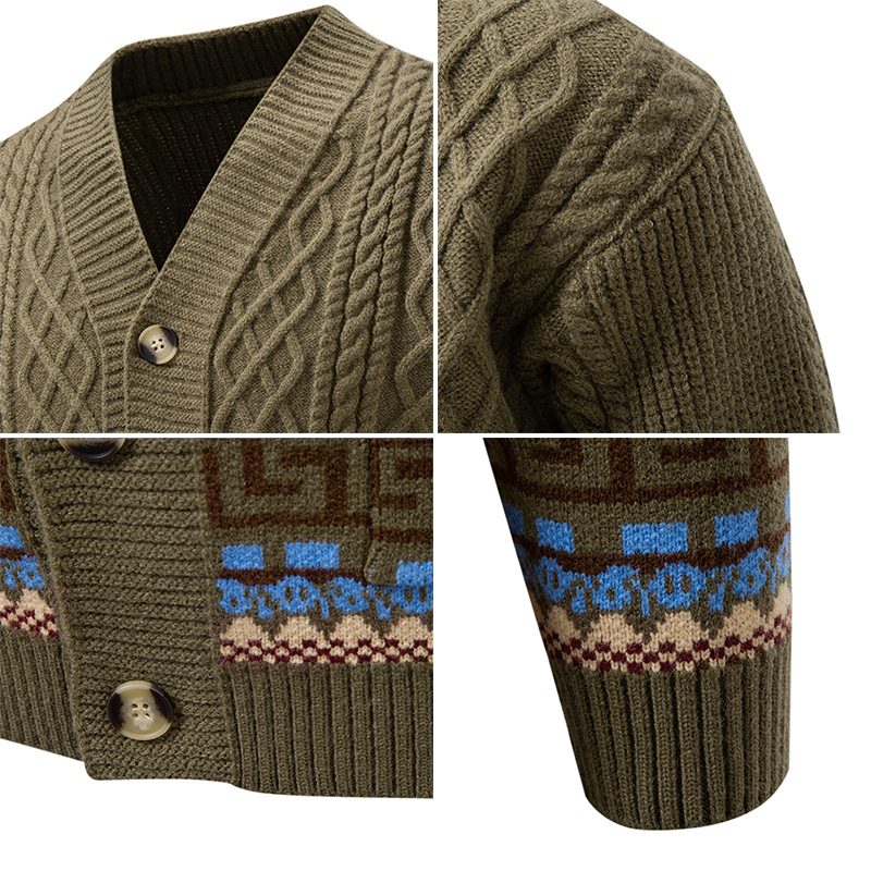 Homme Knit Sweater Décontracté Veste