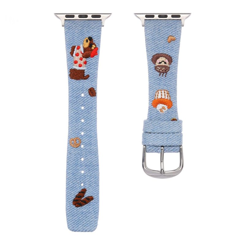 Rétro-Style Denim Loafers With A Puppy Montre Strap