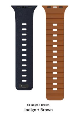 Single-Pin Brushed-Texture Magnetic Silicone Montre Strap