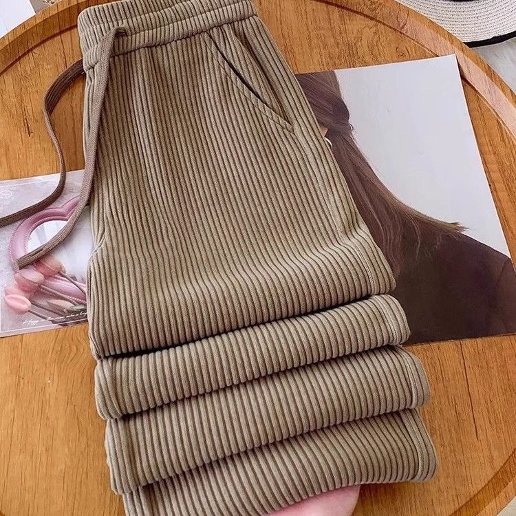 High-Waisted Décontracté Ample-Fitting Versatile Straight-Leg Trousers