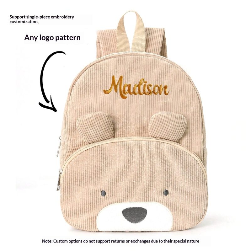 Cute Teddy Bear Sac À Dos, Corduroy, Elementary School Sac À Dos, Décontracté Sac À Dos, Cartoon Plush Sac-0936 P Ink Bear