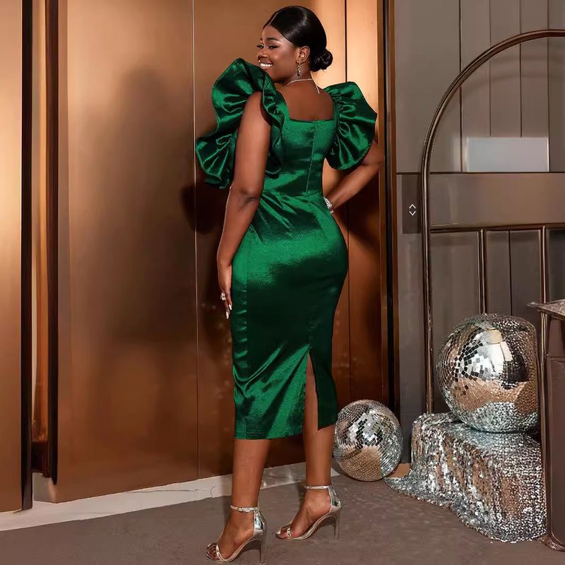Robe Femme Personnalisée à Manches Volantées