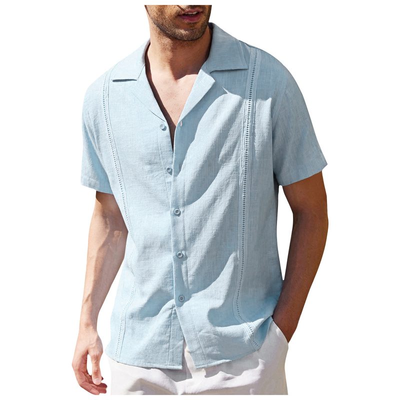 Ebay Ample Décontracté Shirt Cuban Gaya Bella Short-Sleeved Beach Shirt