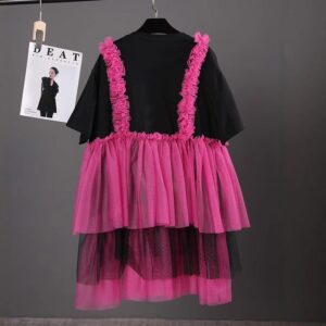 Robe Ample Femme avec Empiècements